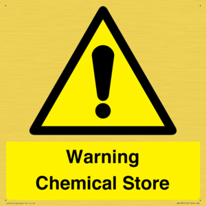 Warning Chemical Store